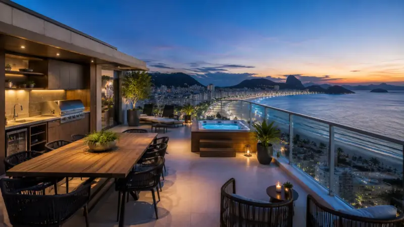 Cobertura em Copacabana com terraço