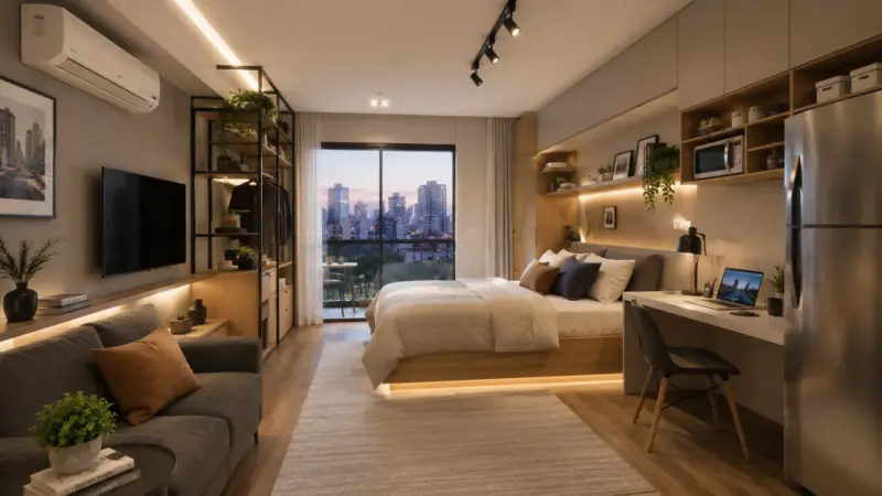 Studio mobiliado em Pinheiros